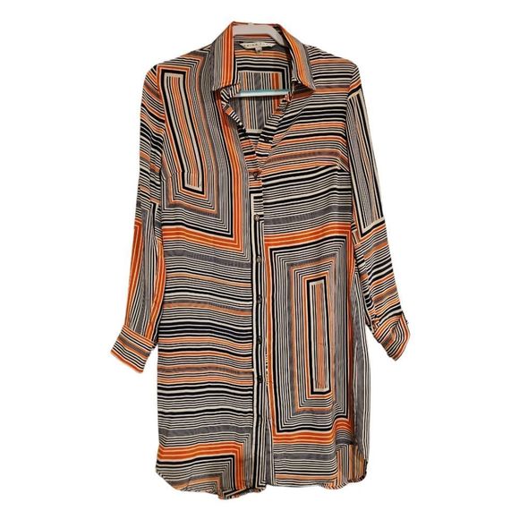 Trina Turk Dresses & Skirts - TRINA TURK 100% Silk Striped Shirtdress - Size 8